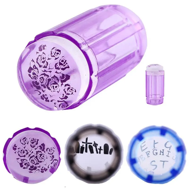 Women Girls 2.8Cm Diy Nail Art Stamping Stamper Scraper Plate Plastic Print Transfer Manicure Tool Stencils Nail Image Mold 1