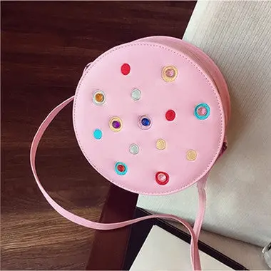 Women Girls Bags Ladies Cute Circular Trend Handbag Shoulder Bag Mini Satchel Bag 2