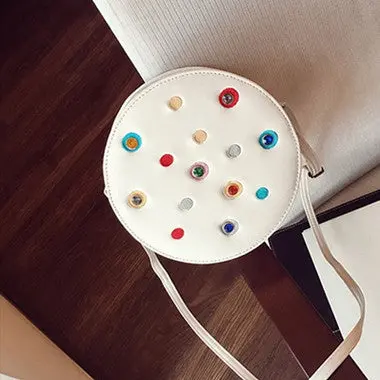 Women Girls Bags Ladies Cute Circular Trend Handbag Shoulder Bag Mini Satchel Bag 3