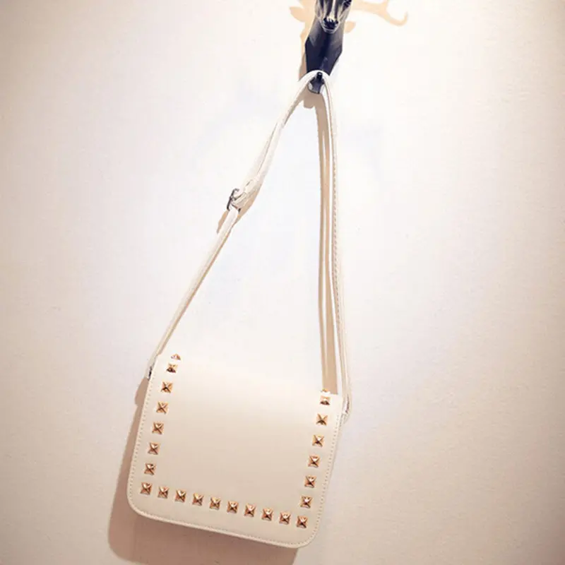 Women Girls Hbags Rivet Leather Cross Body Shoulder Purse Satchel Clutch Messenger Bag 1