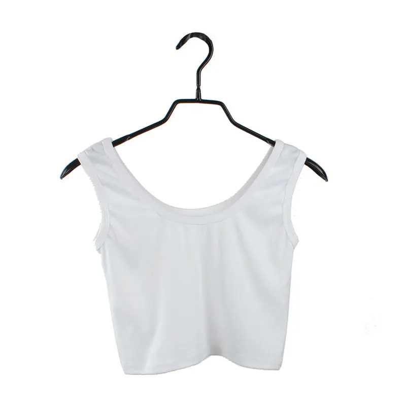 Women Girls Sexy Tops Slim Tight Short Tees Vest Tank Oneck Sleeveless Solid 3 Colors Tanks & Camis 1