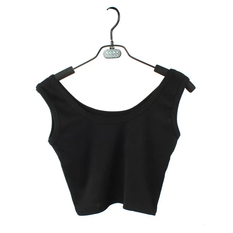 Women Girls Sexy Tops Slim Tight Short Tees Vest Tank Oneck Sleeveless Solid 3 Colors Tanks & Camis 4