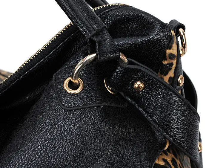 Women Handbag Casual Leopard Printed Tassels Sequined Handbag Paillette Messenger Bag Special Offfer 2