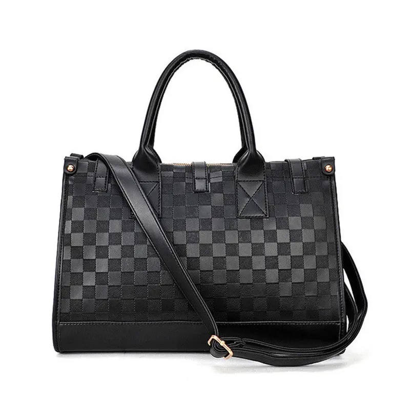 Women Handbag Messenger Bag Pu Leather Black Handbag Shoulder Bag European Style Classic Bag 1