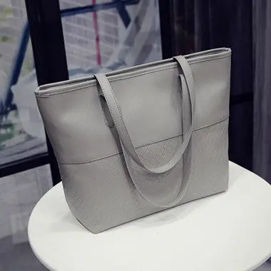 Women Handbag Pu Leather Shoulder Casual Tote Bag Satchel Large Messenger Bag Purse 2