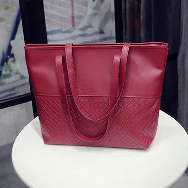 Women Handbag Pu Leather Shoulder Casual Tote Bag Satchel Large Messenger Bag Purse 3