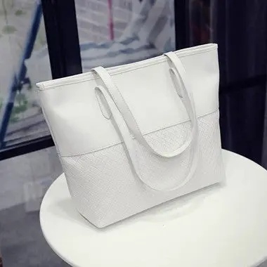 Women Handbag Pu Leather Shoulder Casual Tote Bag Satchel Large Messenger Bag Purse 4