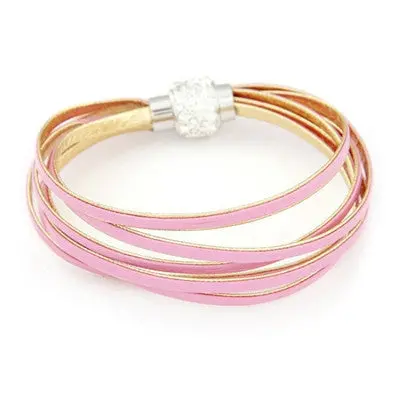 Women Handmade Rhinestone Crystal Bracelets Girls Colorful Magnet Rope Charm Weave Bracelet Jewelry Gift 1