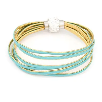 Women Handmade Rhinestone Crystal Bracelets Girls Colorful Magnet Rope Charm Weave Bracelet Jewelry Gift 2