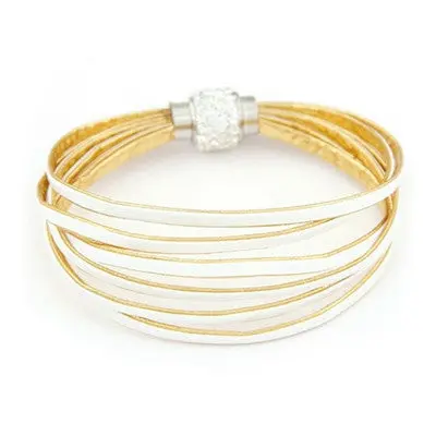 Women Handmade Rhinestone Crystal Bracelets Girls Colorful Magnet Rope Charm Weave Bracelet Jewelry Gift 4