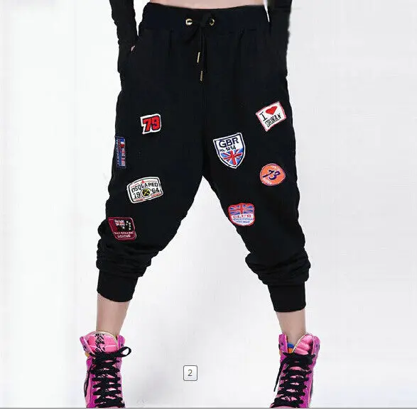 Women Harem Pants Casual Sport Hip Hop Pants Sweatpants Costumes Trousers For Girls Baggy Dance Pants J3159 1