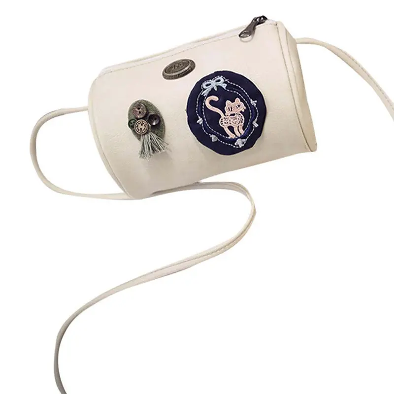 Women Hbag Soft Leather Round Barrel Shape Cross Body Shoulder Messenger Bolsa Feminina Clutch Bag Ladies 1