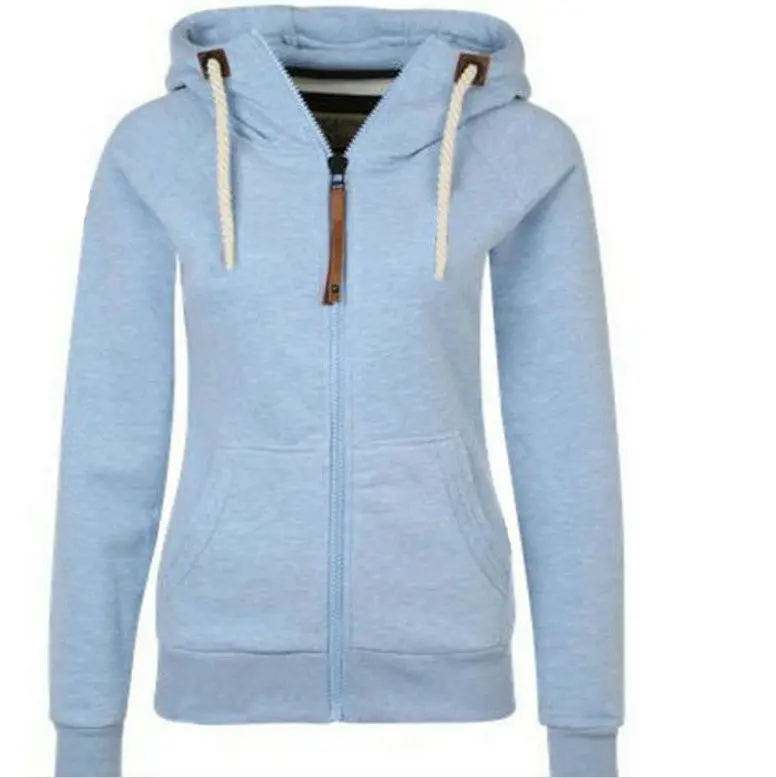 Women Hoodie Sweatshirts Pockets Pullover Hooded Sweatshirt Casual Zipper Long Sleeve Slim Fit Jumper Hoodies Coat Gv473 1