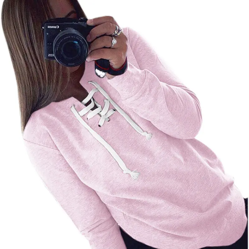 Women Hoodies Sweatshirt Casual Long Sleeve Solid Hoodie For Women 7 Colors Plus Size Hollow Out Hoody Gv333 10