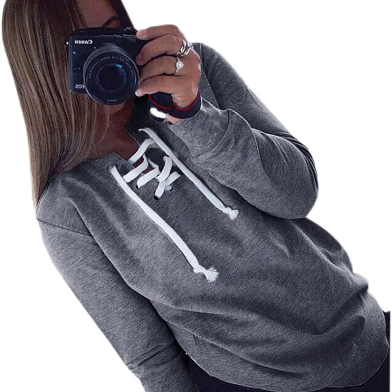 Women Hoodies Sweatshirt Casual Long Sleeve Solid Hoodie For Women 7 Colors Plus Size Hollow Out Hoody Gv333 12
