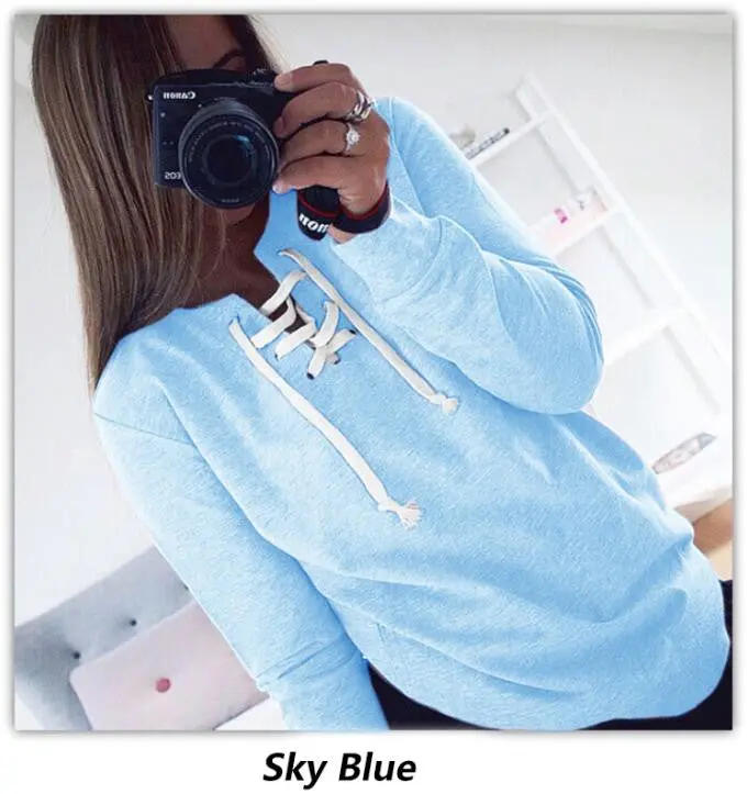 Women Hoodies Sweatshirt Casual Long Sleeve Solid Hoodie For Women 7 Colors Plus Size Hollow Out Hoody Gv333 13