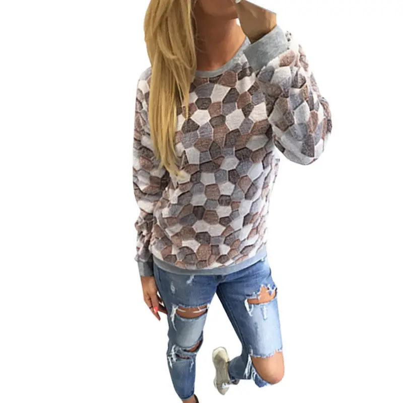 Women Hoodies Sweatshirts Long Sleeve O-Neck Warm Hoodies Women Casual Sweatshirt Pullover Top Gv315 8