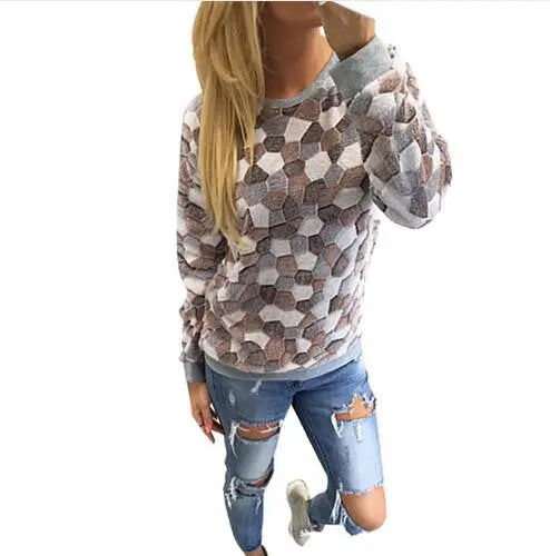 Women Hoodies Sweatshirts Long Sleeve O-Neck Warm Hoodies Women Casual Sweatshirt Pullover Top Gv315 9