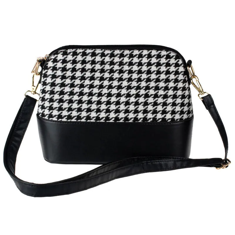 Women Houndstooth Shoulder Bags Tote Purse Women Messenger Satchel Bag 1