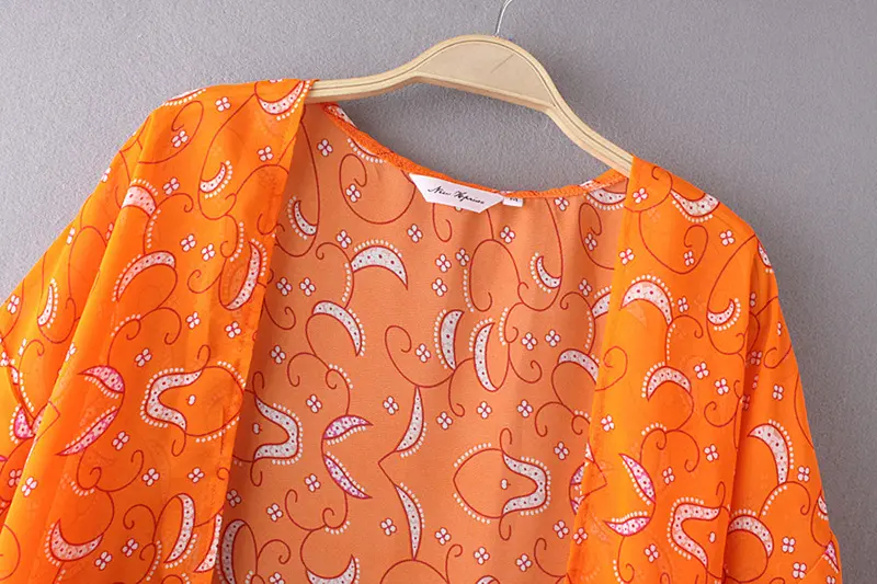 Women Kimono Cardigan Knitted Chiffon Blouse Shirt Casual Chiffon Cardigans Kimonos Plus Size Feida 4
