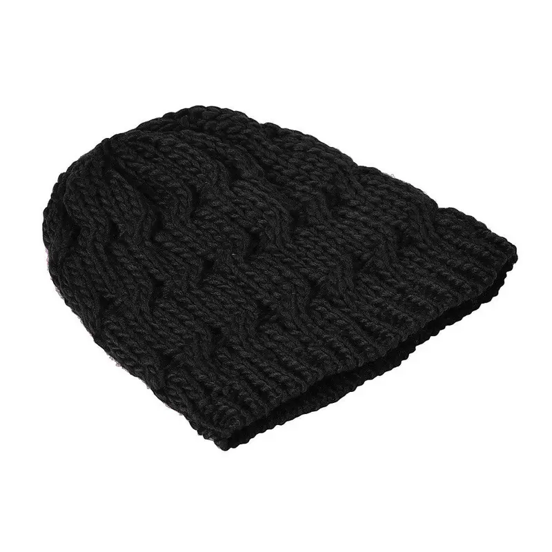 Women Knit Warm Crochet Hat Braided Baggy Beret Beanie Cap 1