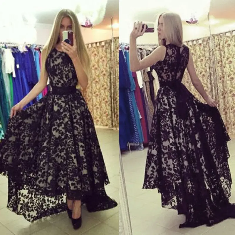 Women Lace Dress Prom Party Wedding Long Dress Ball Gown Dresses 2