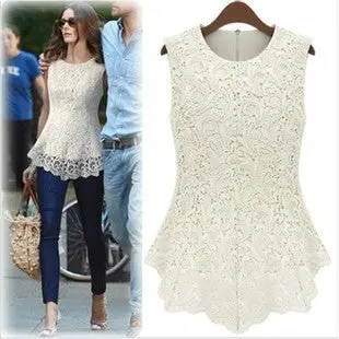 Women Lace Floral Embroidery Elegant Blouses Vintage Aesthetic Cutout O Neck Dresses Shirts Plus Size Tops Blusas J2225 2