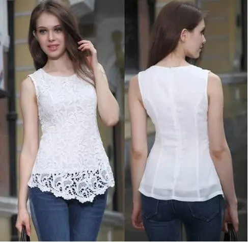 Women Lace Floral Embroidery Elegant Blouses Vintage Aesthetic Cutout O Neck Dresses Shirts Plus Size Tops Blusas J2225 4