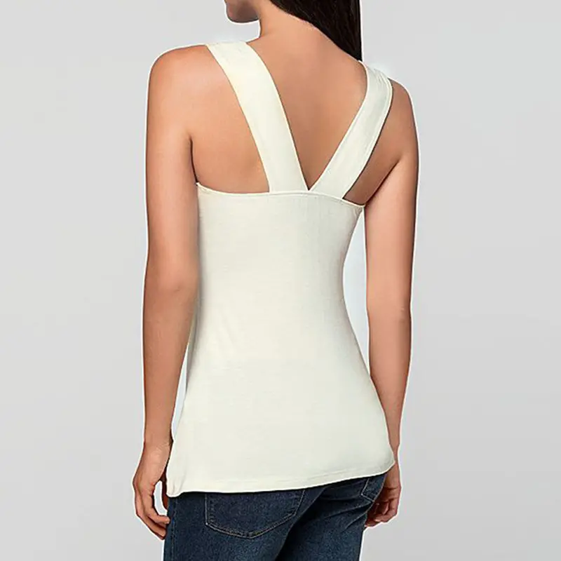 Women Lace Vest Top Sleeveless Casual Blouse Tank Shirt T-Shirt Tops 6