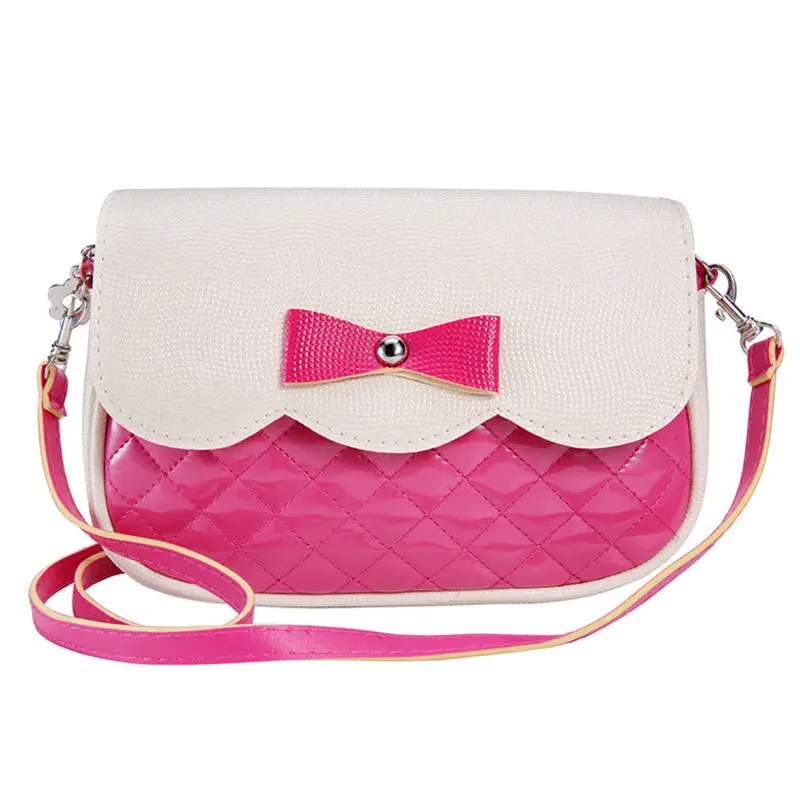Women Ladies 7 Messenger Bags Pu Leather Tote Satchel Lovely Girl Bowknot Crossbody Shoulder Hbags 2
