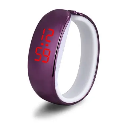Women Ladies Digital Watch Dress Clock Gold Silver Led Plating Bracelet Wrist Watch Relogio Feminino 2