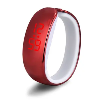 Women Ladies Digital Watch Dress Clock Gold Silver Led Plating Bracelet Wrist Watch Relogio Feminino 3