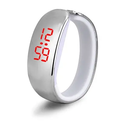 Women Ladies Digital Watch Dress Clock Gold Silver Led Plating Bracelet Wrist Watch Relogio Feminino 4