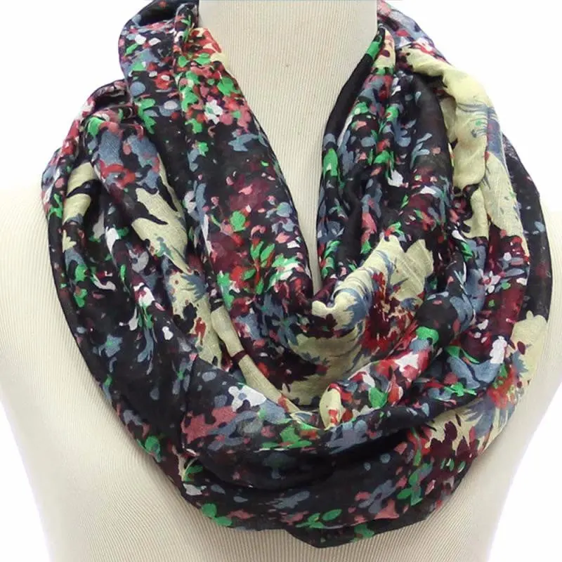 Women Ladies Floral Pattern Voile Long Muffler Shawls Head Muslim Hijab Long Wrap Scarves/Scarf 1
