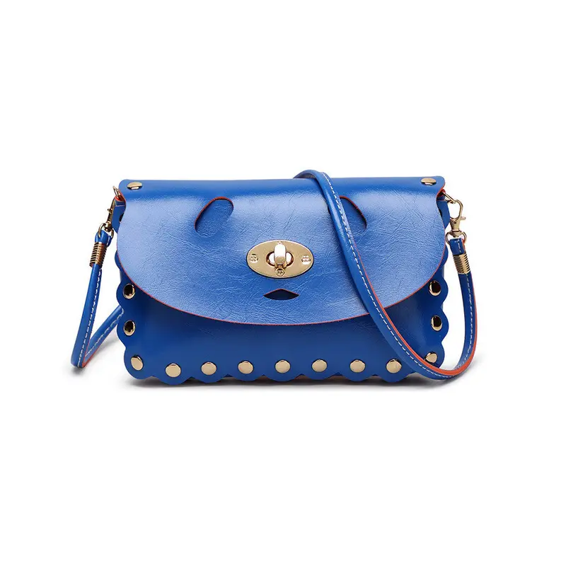Women Ladies Hbag Creative Mini Cute Bear Hollow Pattern Rivet Tote Purse Leather Girl Messenger Shoulder Bags 3