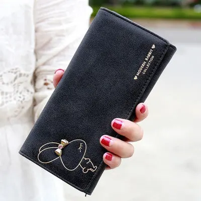Women Ladies Purse Long Design Matte Pu Leather Hasp Clutch Wallets Coin Purses Card Holder Handbag 1