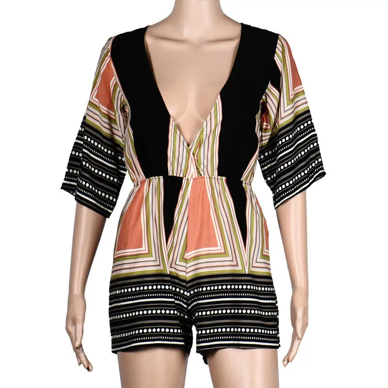 Women Ladies Sexy Club Neck Deep V Jumpsuit Casual Butterfly Jumpsuit Combishort Feida 4