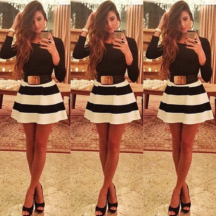 Women Lady Bandage Bodycon Long Sleeve Evening Sexy Party Mini Plus Size Dresses Feida 1