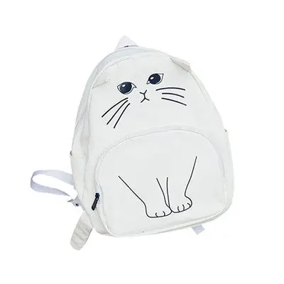 Women Lady School Bags Backpack Cute Cat Printing Backpacks For Teenage Girls Shoulder Bag Large Capacity Rucksack 3