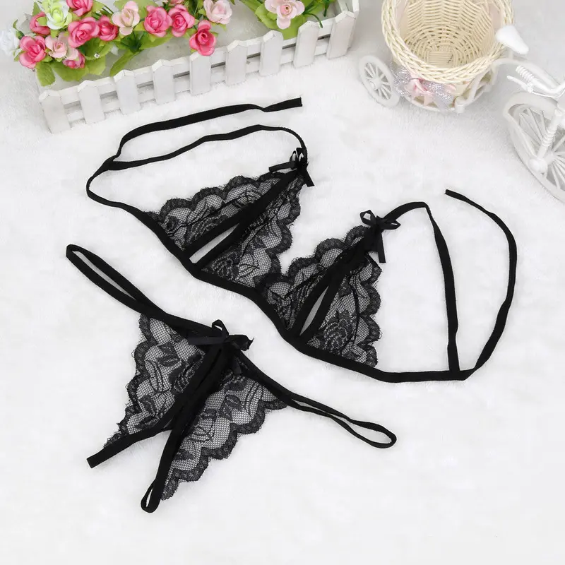 Women Lady Sexy Lingerie Lace Underwear Sleepwear Gstring Lingerie Baby Dolls Rope Sexy Mujer 1