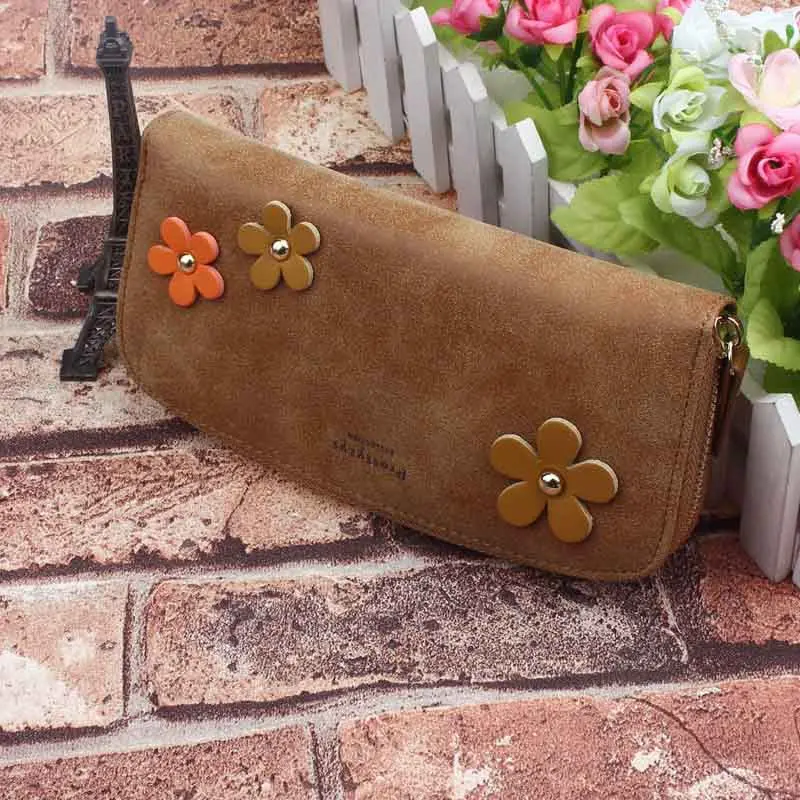 Women Lady Women Flower Wallet Long Card Holder Mobile Bag Zip Purse 1