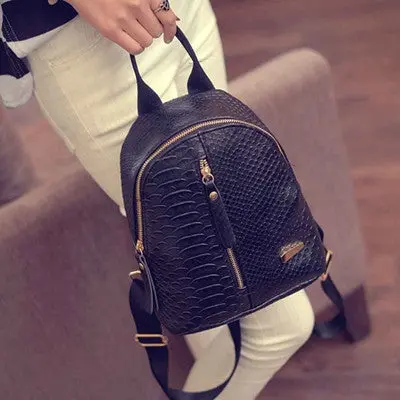 Women Leather Backpacks School Bags Students Backpack Ladies Women's Travel Bags Leather Package Mochila 1