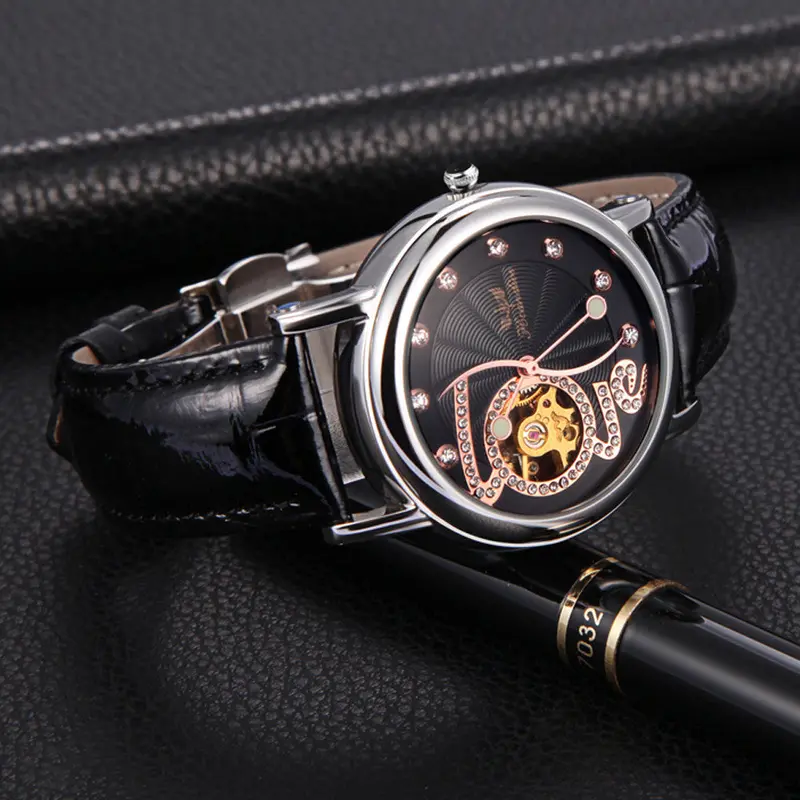 Women Leather Band Mechanical Watch Wrist Watch Relogio Feminino Luxury Watch Gift For Ladies Montre Feida 1