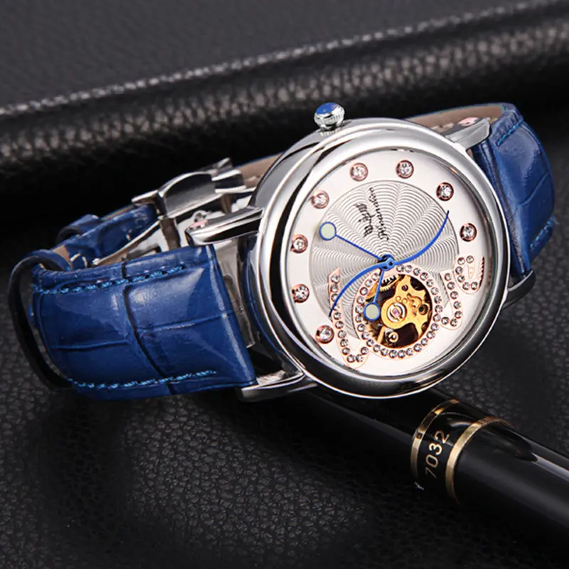 Women Leather Band Mechanical Watch Wrist Watch Relogio Feminino Luxury Watch Gift For Ladies Montre Feida 2