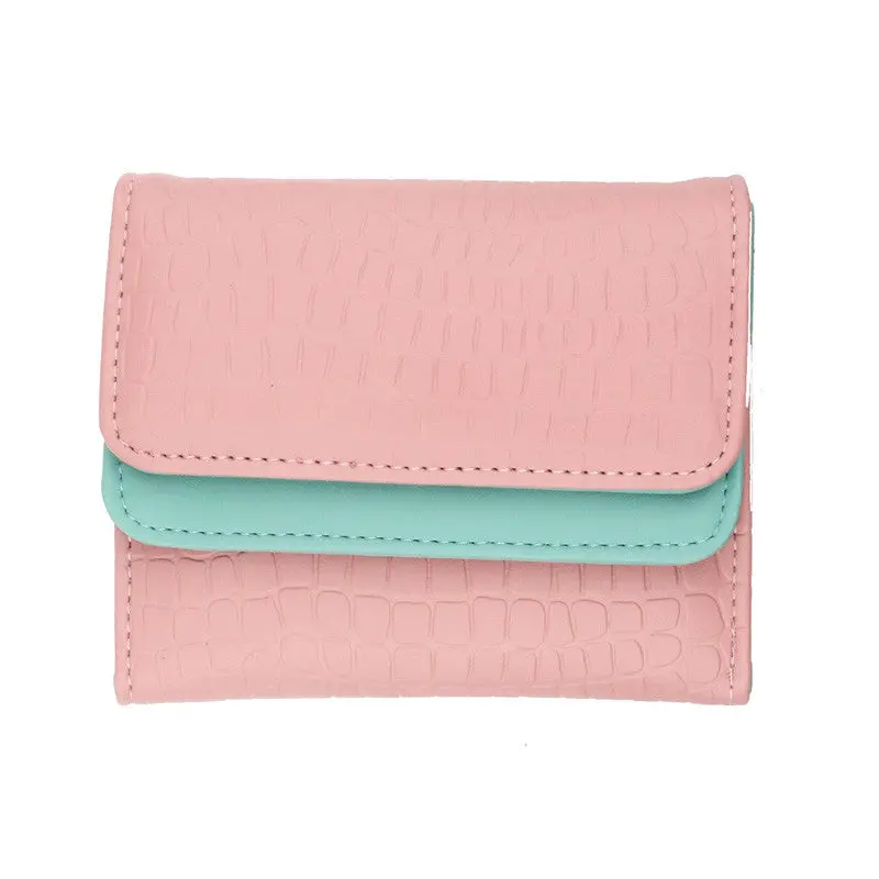 Women Leather Short Purse Clutch Folding Card Coin Wallet 1