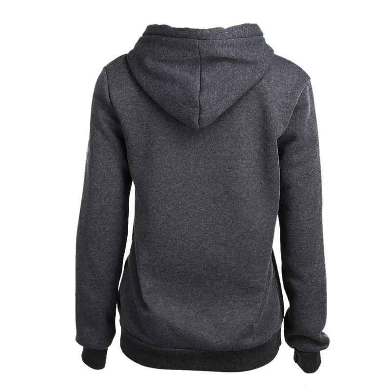 Women Letters Print Long Sleeve Pocket Hooded Sweatshirt Slim Fit Pullover Hoodies Sweatershirt Hoody Jumper Outerwear Top 7