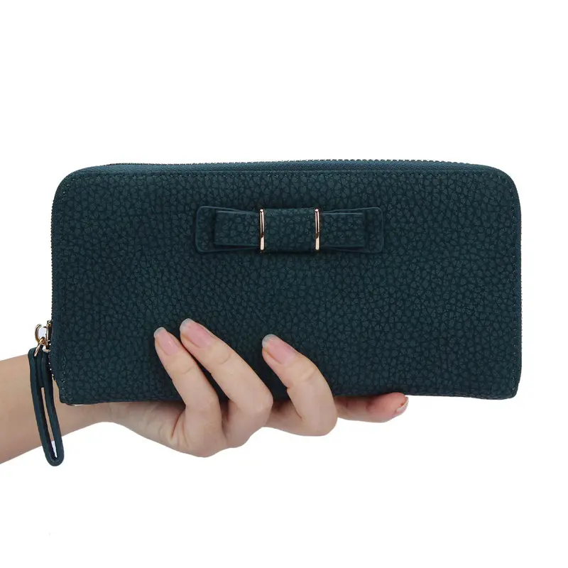 Women Long Design Wallet Multifunctional Purse With Zipper Wallet 8 Colors Card Holder Clutch Purses 1