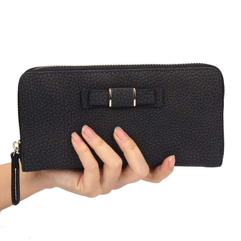 Women Long Design Wallet Multifunctional Purse With Zipper Wallet 8 Colors Card Holder Clutch Purses 2