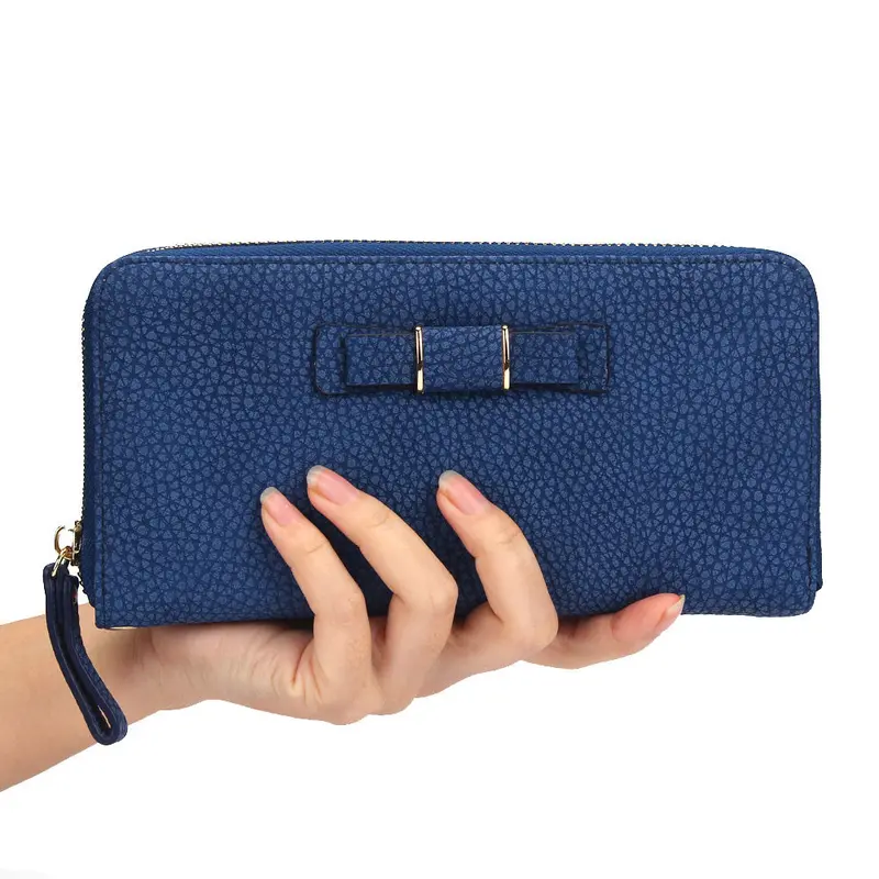 Women Long Design Wallet Multifunctional Purse With Zipper Wallet 8 Colors Card Holder Clutch Purses 4
