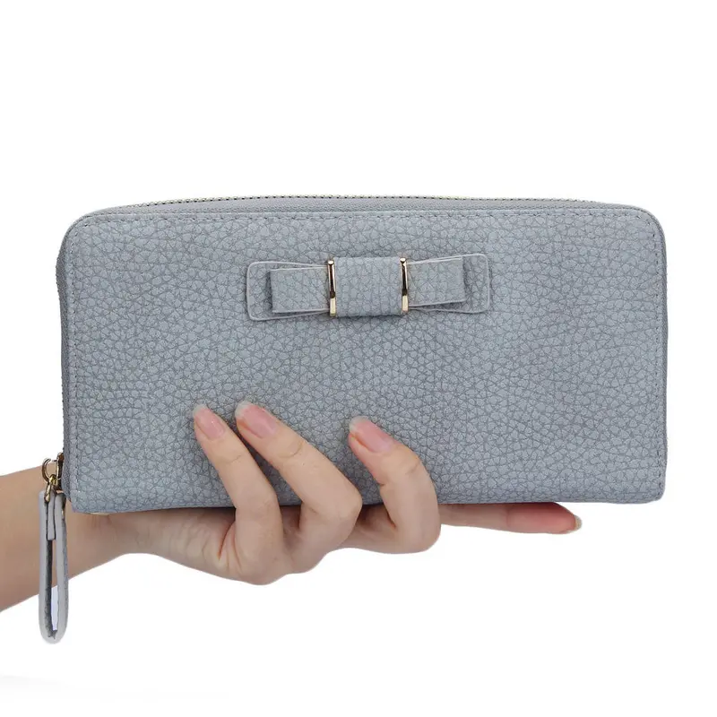 Women Long Design Wallet Multifunctional Purse With Zipper Wallet 8 Colors Card Holder Clutch Purses 5